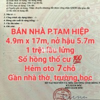 CƠ HỘI VÀNG! NHÀ TAM HIỆP - GIÁ CHỈ 2.7 TỶ - SỔ HỒNG RIÊNG - Ô TÔ VÙNG VÙNG!