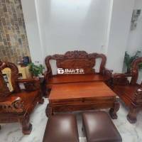 Sofa Gỗ Xoan Đào 6 Món - Sang Trọng, Bền Bỉ, Giá Hời!