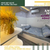 CHỈ 3,15 TỶ, NHÀ 2 TẦNG 3 PHÒNG NGỦ DT: 4x10m, ĐƯỜNG HUỲNH TẤN PHÁT