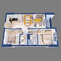 BÁN CĂN 2PN (54m2) TẦNG 15, BLOCK B - VIEW HỒ BƠI, YÊN TĨNH, KHÔNG BỤI
