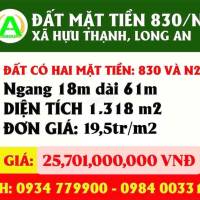 BÁN ĐẤT 2 MẶT TIỀN ĐƯỜNG 830 & N2 – XÃ HỮU THẠNH, LONG AN