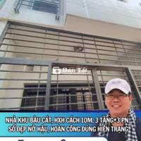 NHÀ KHU BÀU CÁT, HXH CÁCH 10M, 3 TẦNG*3 PN, SỔ ĐẸP NỞ HẬU, CHỈ 4.86 TỶ