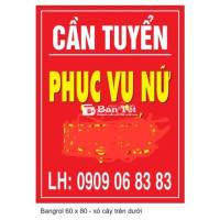 [ƯU TIÊN NỮ] PHỤC VỤ QUẬN 3