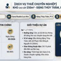 NHÀ KHO diện tích 250 m2,làm Gara, Studio, Để hàng- Bình Lợi, HCM