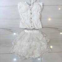 Set váy áo Nữ Ren Trắng Công chúa