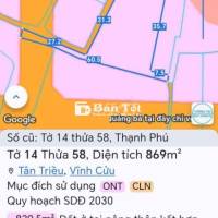 Bán gần 900m2 đất sổ riêng có 283m2 ODT tại phường Tân Triều. 1,55 tỷ