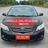 Toyota Corolla 1.8GLI AT 2008 Đen Tự động