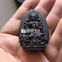 Mặt dây chuyền đá phong thủy đen
