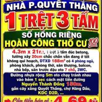 BÁN RẺ NHÀ QUYẾT THẮNG, 1TRỆT 3TẤM, SỔ HỒNG THỔ CƯ 💯 ĐƯỜNG 5m SÂN OTO