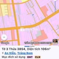 ẤP 3 an viễn, ngay trung tâm hành chánh xã; 106m2 thổ cư 80m