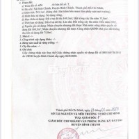 CHÍNH CHỦ CẦN BÁN ĐÁT THỔ CƯ , BÌNH CHÁNH ,PHCM , giá 10,5ty