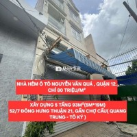 ​Nhà 5 Tầng HXH Nguyễn Văn Quá Q12 – 5PN, 91m² Ngang 5m Giá Rẻ 80Tr/m²