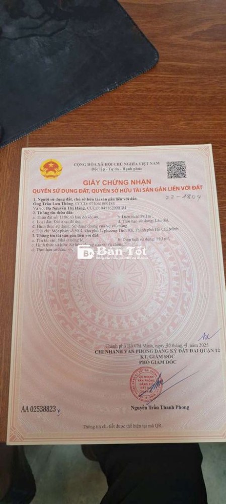 Đất thổ cư KDC HIỆN HỮU Thới An 03, giáp ranh Gò Vấp - Giá Tốt.