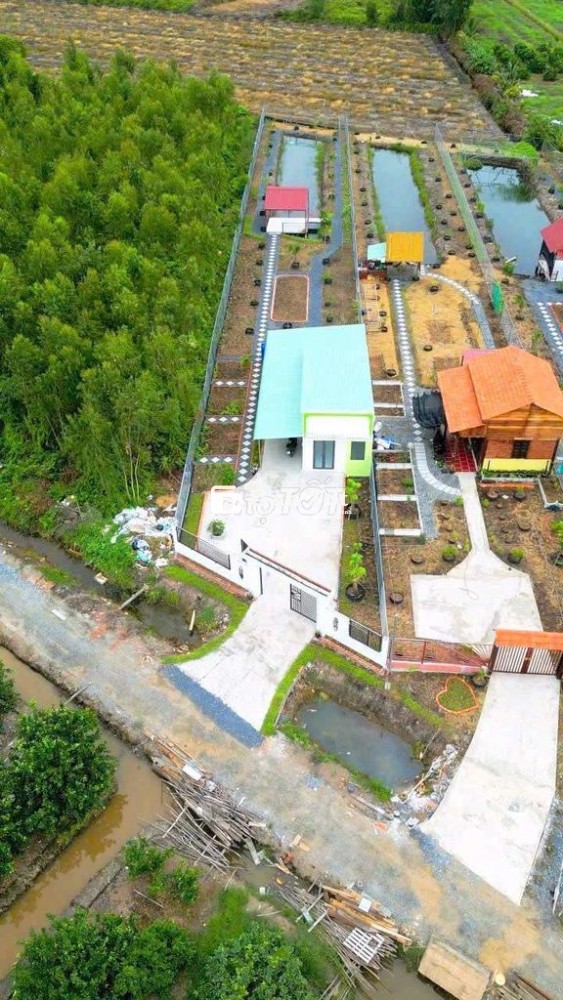 chỉ 1.2 tỷ sở hữu nhà vườn 1000m² đất view kênh