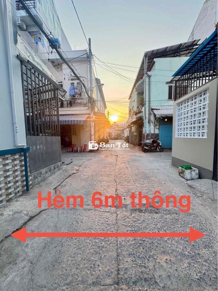 ✅ NHÀ MỚI GẦN NGÃ TƯ BỐN XÃ, TRỆT 2 LẦU, HẺM 6M THÔNG, 4PN, 4TX