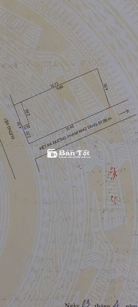 Bán nhà đường kiệt Phạm Nhữ Tăng