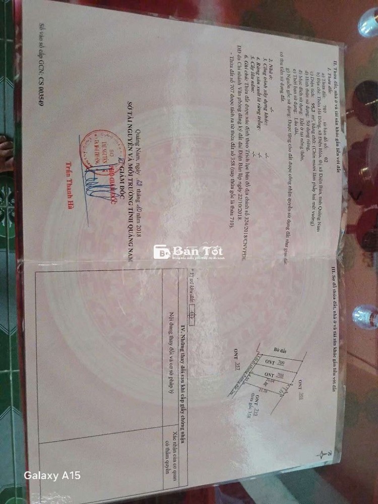 Đất thôn Hà Đông, xã Điện Hoà
Cách đường vành đai 900m