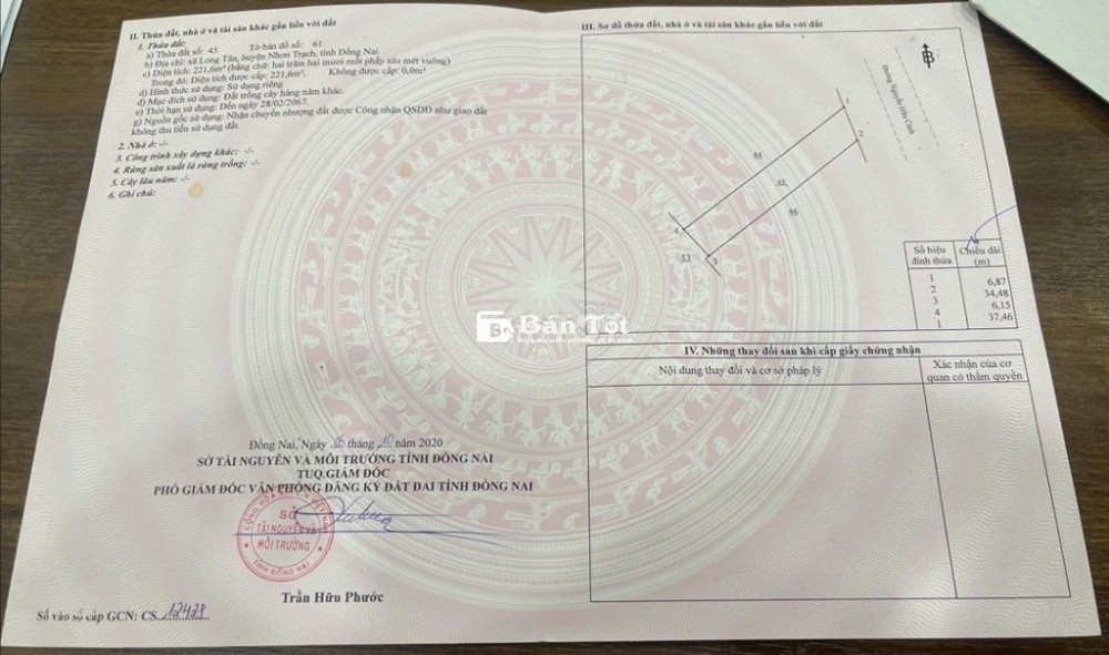 Cần bán GẤP GẤP đất mặt tiền đường Nguyễn Hữu Cảnh Nhơ Trạch ,